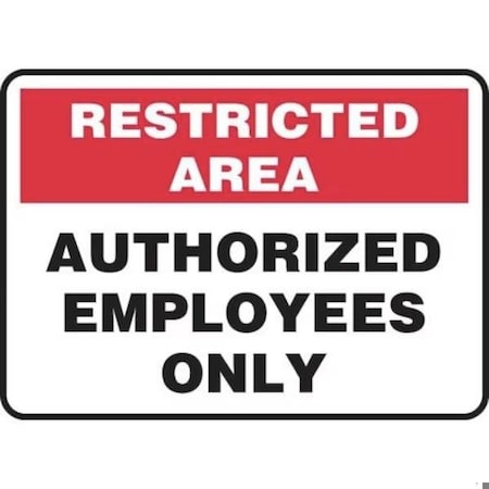 Accuform RESTRICTED AREA SAFETY SIGN AUTHORIZED MADM910XL